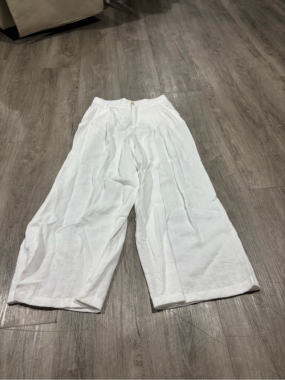 Free People Dallas Wide Leg Trouser White Size 10 - Picture 4 of 8